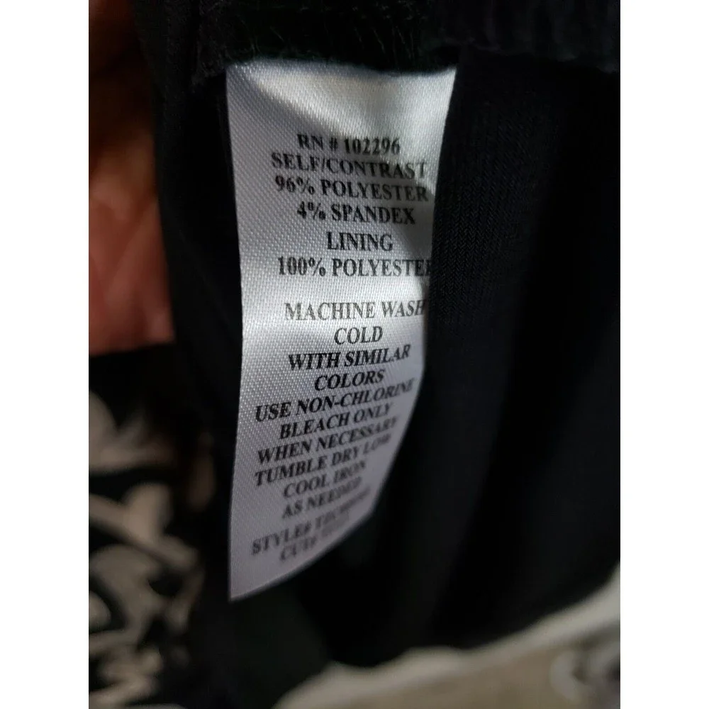 Connected Apparel Women's 24W dress Camel black layered look knee length NEW